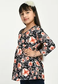 Stylish Black Crepe Printed Tops For Girls-thumb4