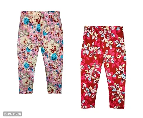 Girls Stylish Multicoloured Polyester Regular Fit Capris-thumb0