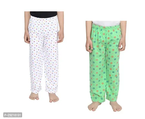 Stylish Cotton Printed Pyjama For Girls Pack Of 2