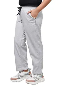 Charming Grey Cotton Solid Track Pant For Boys-thumb2