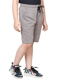 Elegant Grey Polyester Solid Shorts For Boys-thumb4