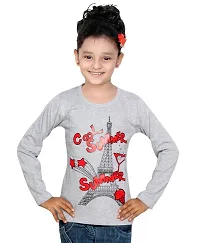 IndiWeaves Girls Cotton Gray Full Sleeves Printed T-Shirts(10200-13-IW-L_Multicolor_Large)-thumb2