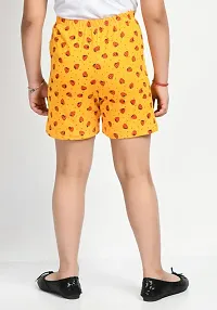 Fabulous Yellow Cotton Printed Short For Girls-thumb4