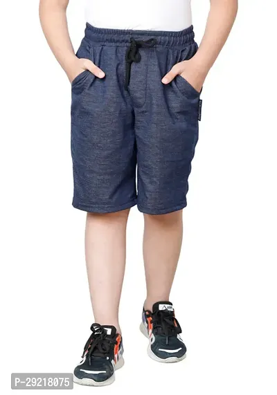 Elegant Polyester Solid Shorts For Boys Pack Of 2-thumb3