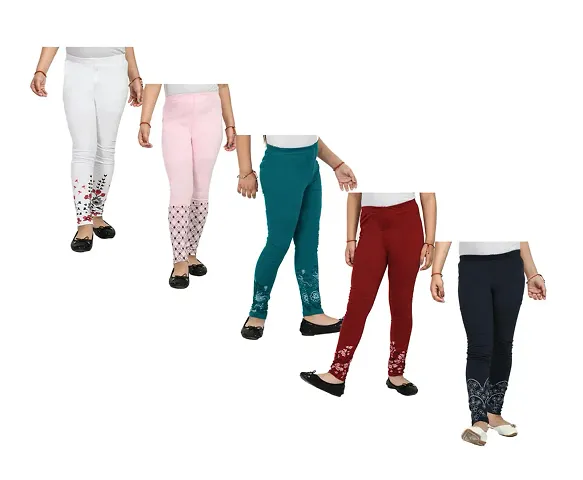 Stylish Fancy Leggings For Girls Pack Of 5