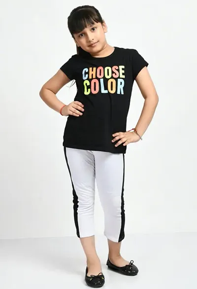 Stylish Solid Capris For Girls