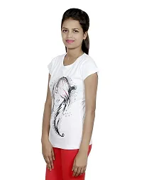 IndiWeaves Women Cotton White Printed T-Shirts(31022-IW-W-Tees-L-FBA_Large)-thumb2