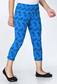 Fabulous Blue Cotton Printed Capri For Girls-thumb4