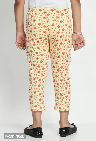 Fabulous Beige Cotton Printed Capri For Girls-thumb5