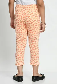 Fabulous Peach Cotton Printed Capri For Girls-thumb4