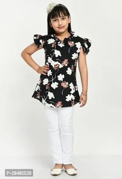 Beautiful Black Crepe Tops For Girls-thumb0