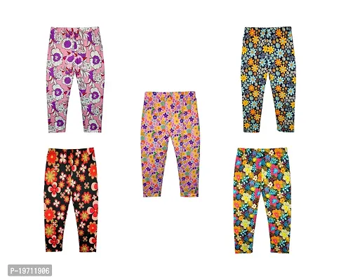 Girls Stylish Multicoloured Polyester Regular Fit Capris