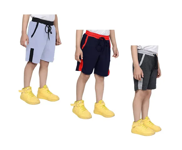 Boys Stylish Solid Combo Shorts