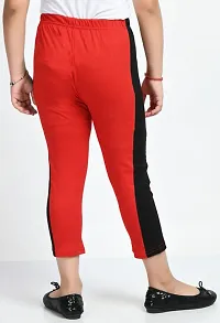 Stylish Red Cotton Solid Capris For Girls-thumb4