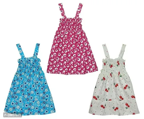 Trendy Girls Cotton Frock Pack of 3