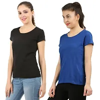 MIDAAS Women's Cotton Tshirts(Pack of 2)-thumb1