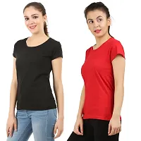 MIDAAS Women's Cotton Tshirts(Pack of 2)-thumb1