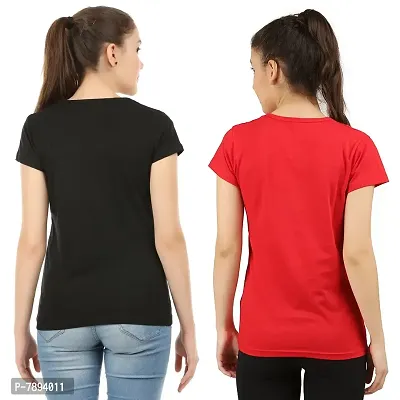 MIDAAS Women's Cotton Tshirts(Pack of 2)-thumb3