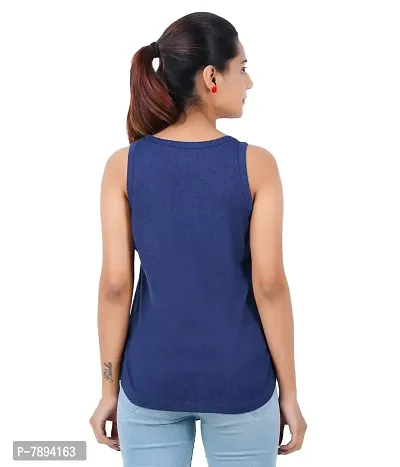 Dizzto Women's Cotton Regular Fit Sleeveless Tshirt-thumb2