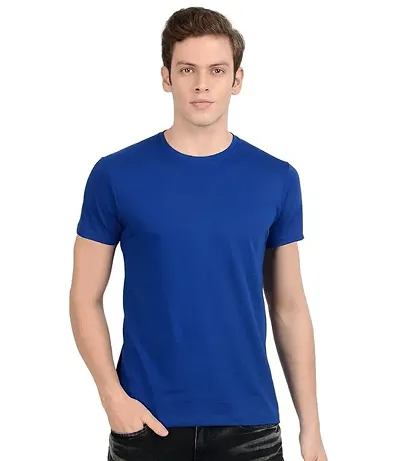 Men's Solid Round Neck Tees