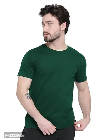 Stylish Polyester Solid T-Shirt for Men-thumb0