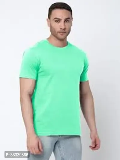 Stylish Polyester Solid T-Shirt for Men-thumb0