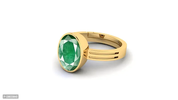 Emerald Panna 8.25 Ratti Gemstone Ring For Men and women A++ quality With Certified Lab-thumb0