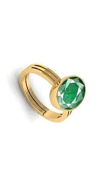 Emerald Panna 8.25 Ratti Gemstone Ring For Men and women A++ quality With Certified Lab-thumb2