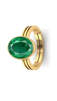 Emerald Panna 8.25 Ratti Gemstone Ring For Men and women A++ quality With Certified Lab-thumb3