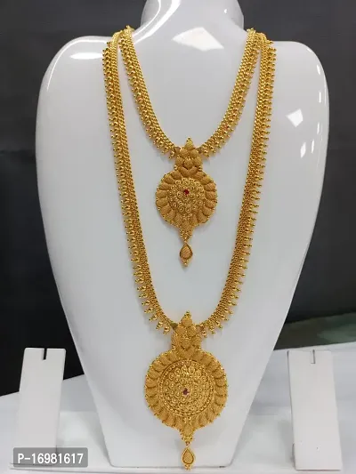 micro plated one gram gold covering necklace and haram