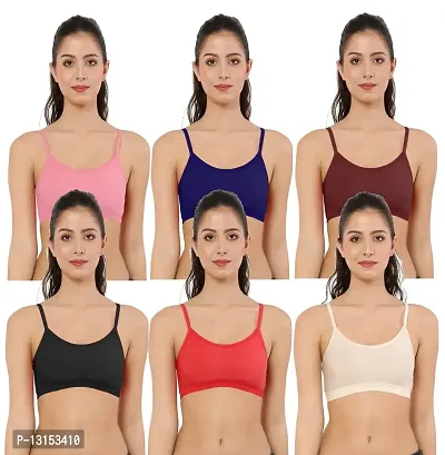 Piylu Non Wired Non-Padded Bras (Pack of 6) (40B)