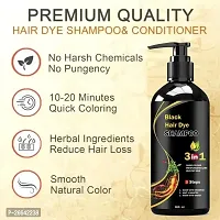 Hair Dye Instant Black Hair Shampoo for Unisex 300 ml-thumb3