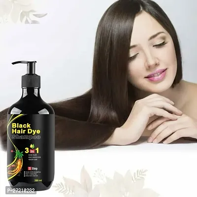 Hair Dye Instant Black Hair Shampoo for Unisex 300 ml-thumb0