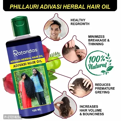 Adivasi Herbal Hair Growth Oil -Get Strong 86and Healthy Hair With Ayurvedic Herbs-thumb0