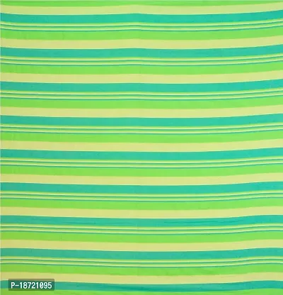 Ace International Striped Pattern Double-Bed Sheet/Bed Cover for Double-Bed King Size with 2 Pillow Cover, (Green, Cotton)-thumb2