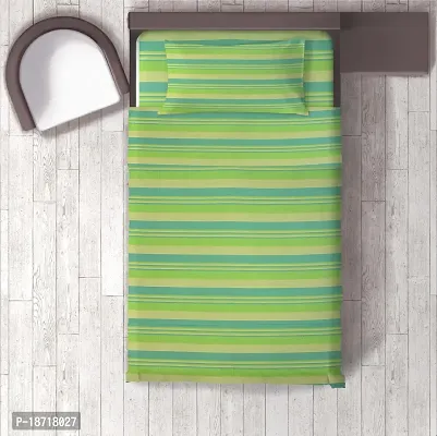 KACHVI Single Bed Cover with Pillow Cover | Ace International Exports Bedsheet | Ace Bedsheet | Khadi Cotton Bedsheet | 60x90 | Parrot Color-thumb0