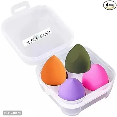 Trendy Multicolor Beauty Blender Sponge Makeup Puff 4 Pcs In A Storage Box