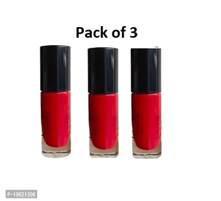 YELGO Most beautiful attractive Nail Polish red pack of 3 Red (Pack of 3)