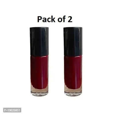 YELGO Quick Dry Long Lasting Smooth Finish Nail Polish pack of 2 Maroon (Pack of 2)