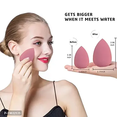 YELGO Pack of 4 Professional Face Makeup Sponge Puff Beauty Blender(Random Color) (4 Units)-thumb2