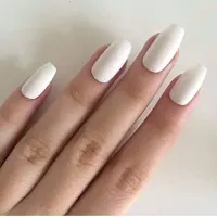 Artificial Curve Fake Nails with Glue White (pack of 100nails)-thumb2