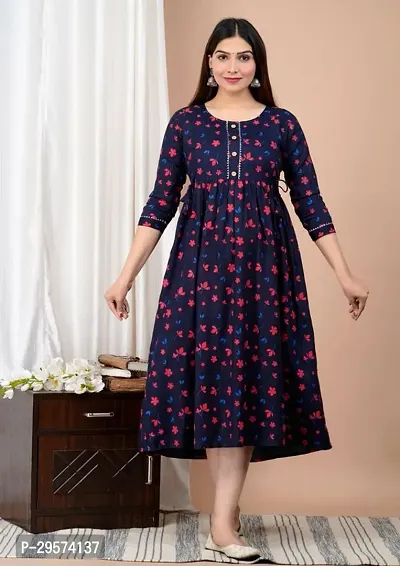 Stylish Rayon Printed Kurti for Women-thumb2