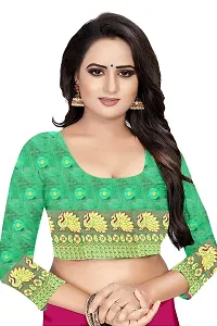 AMAR CREATION Women's Banarasi Silk Saree With Blouse Piece (saree_Rani)-thumb3