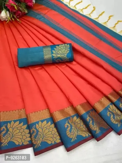 Classic Silk Blend Jacquard Saree with Blouse piece