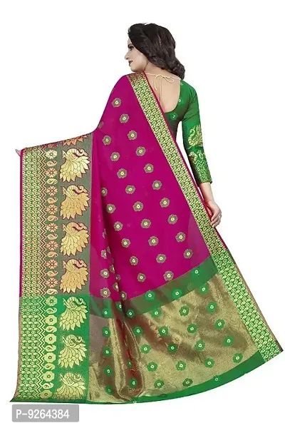 Classic Cotton Silk Woven Saree with Blouse piece-thumb4