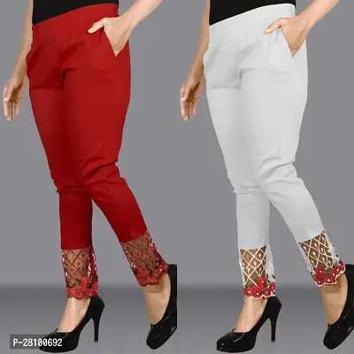 Fancy Cotton Lycra Ethnic Pants For Women - Pack Of 2