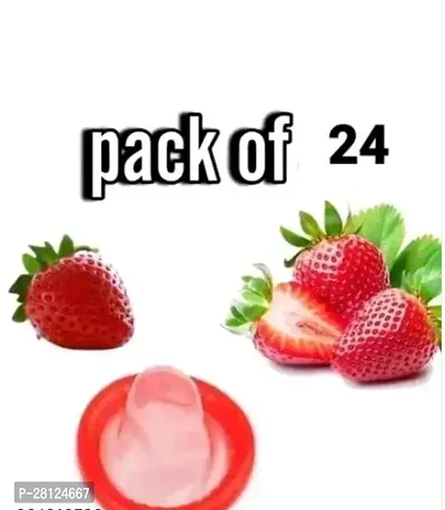 24 Strawberry Flavor Butter Condom-thumb0