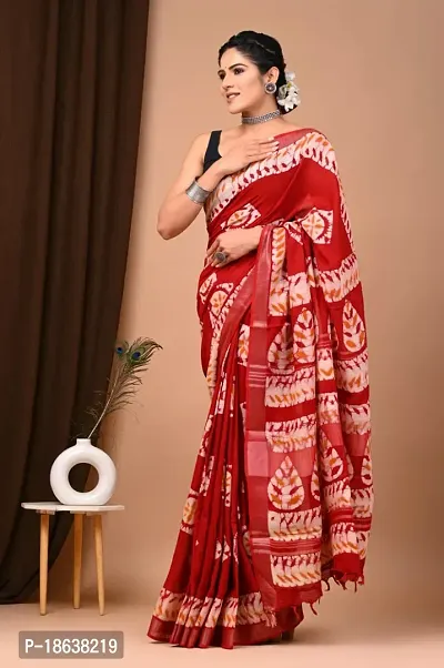 Stylish Fancy Designer Linen Saree With Blouse Piece For Women