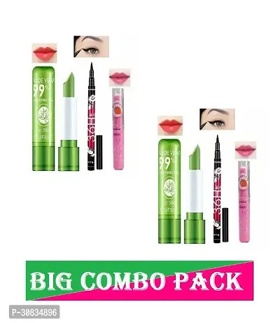 ALOEVERA SOOTHING LIP BALM _02 + MAGIC PINK LIP BALM _02 + 36H EYELINER _02-thumb0