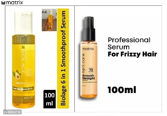 Professional Hair Serum and Matrix Opti Care Smooth Straight Professional Hair Serum 100 Ml